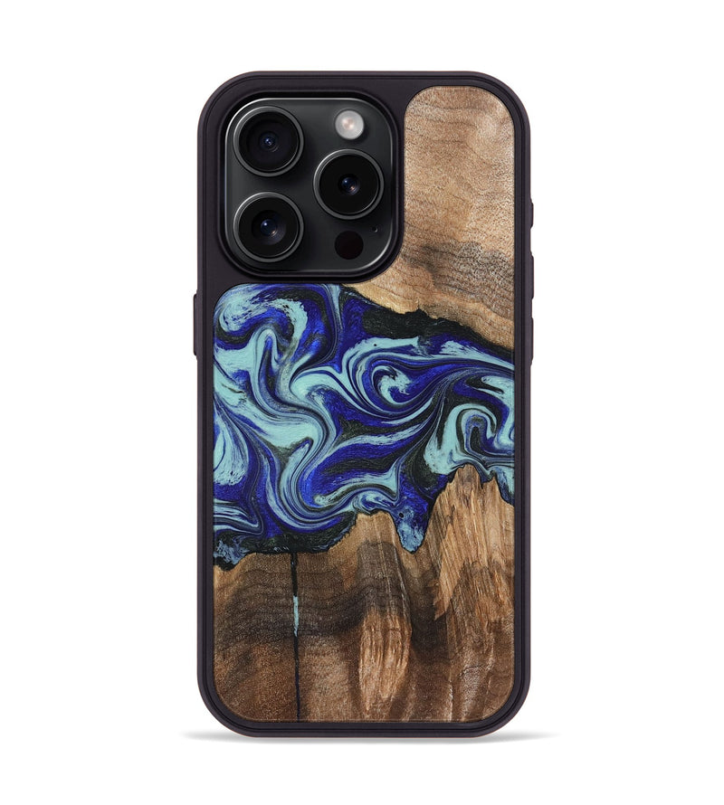 iPhone 15 Pro Wood Phone Case - Rylan (Blue, 822447)