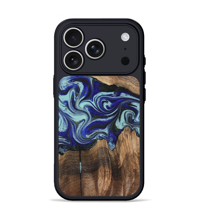 iPhone 17 Pro Wood Phone Case - Rylan (Blue, 822447)