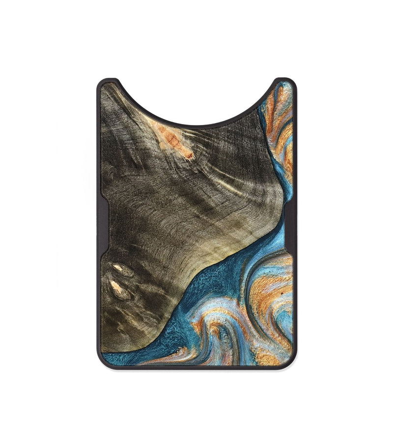 Alloy Wood Wallet - January (Teal & Gold, 822452)