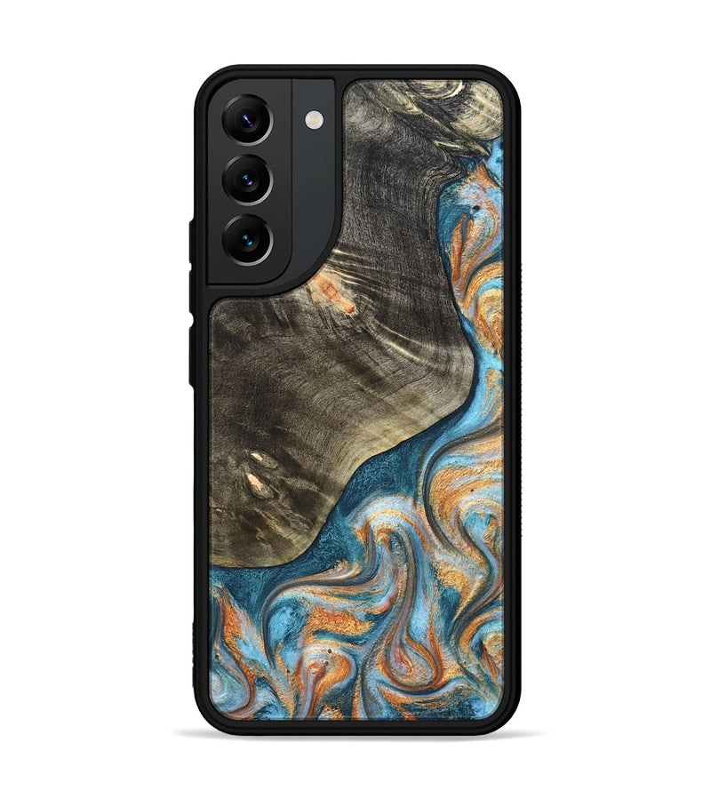Galaxy S22 Plus Wood Phone Case - January (Teal & Gold, 822452)