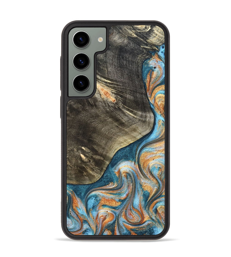Galaxy S23 Plus Wood Phone Case - January (Teal & Gold, 822452)
