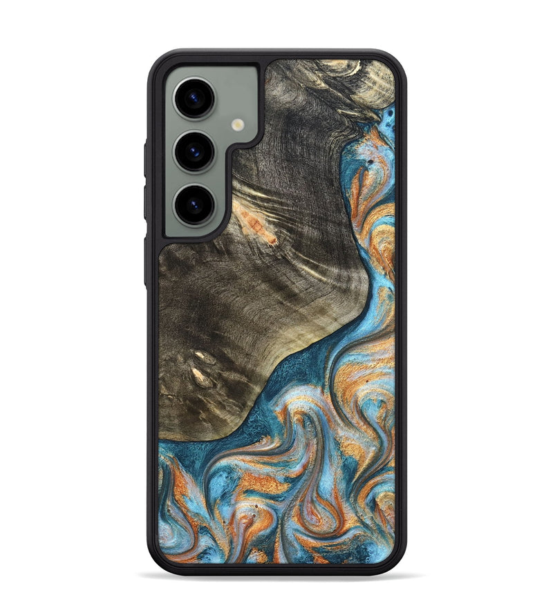 Galaxy S24 Plus Wood Phone Case - January (Teal & Gold, 822452)