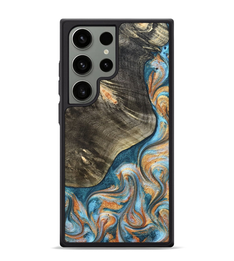 Galaxy S24 Ultra Wood Phone Case - January (Teal & Gold, 822452)