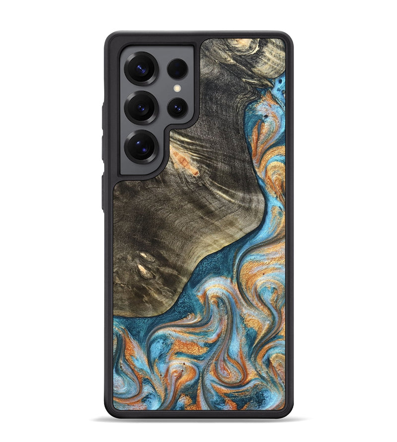 Galaxy S25 Ultra Wood Phone Case - January (Teal & Gold, 822452)