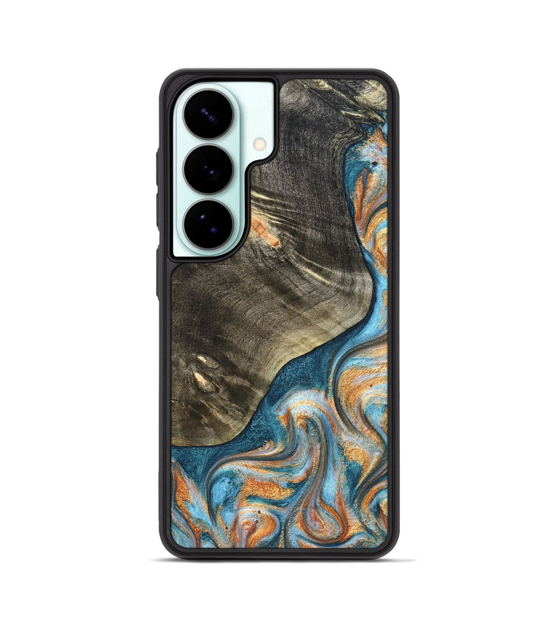 Galaxy S26 Wood Phone Case - January (Teal & Gold, 822452)