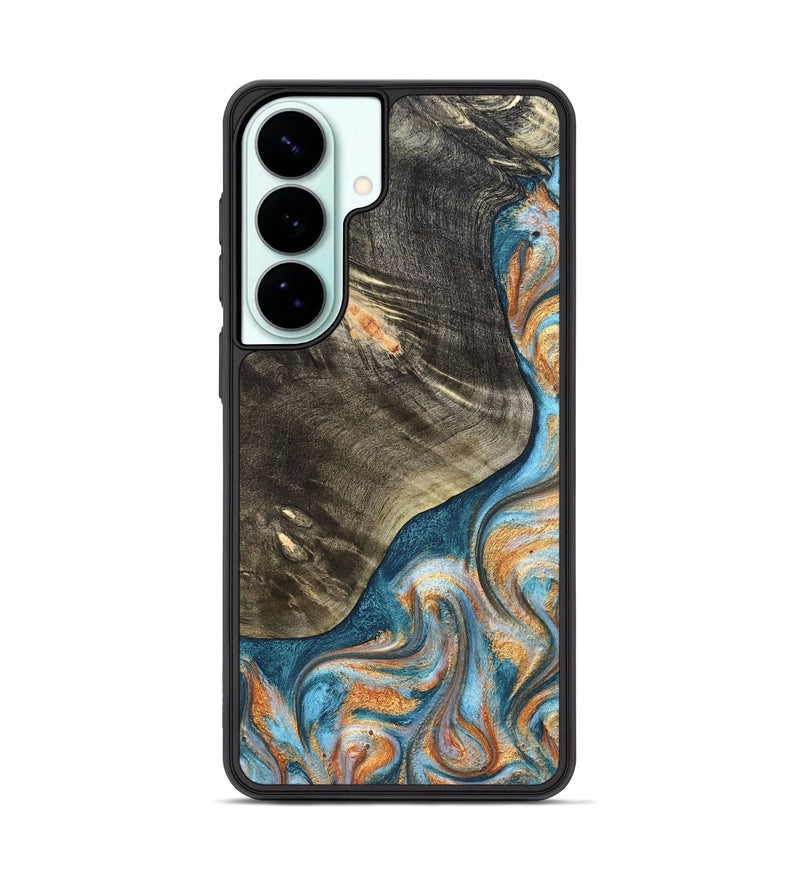 Galaxy S26 Plus Wood Phone Case - January (Teal & Gold, 822452)