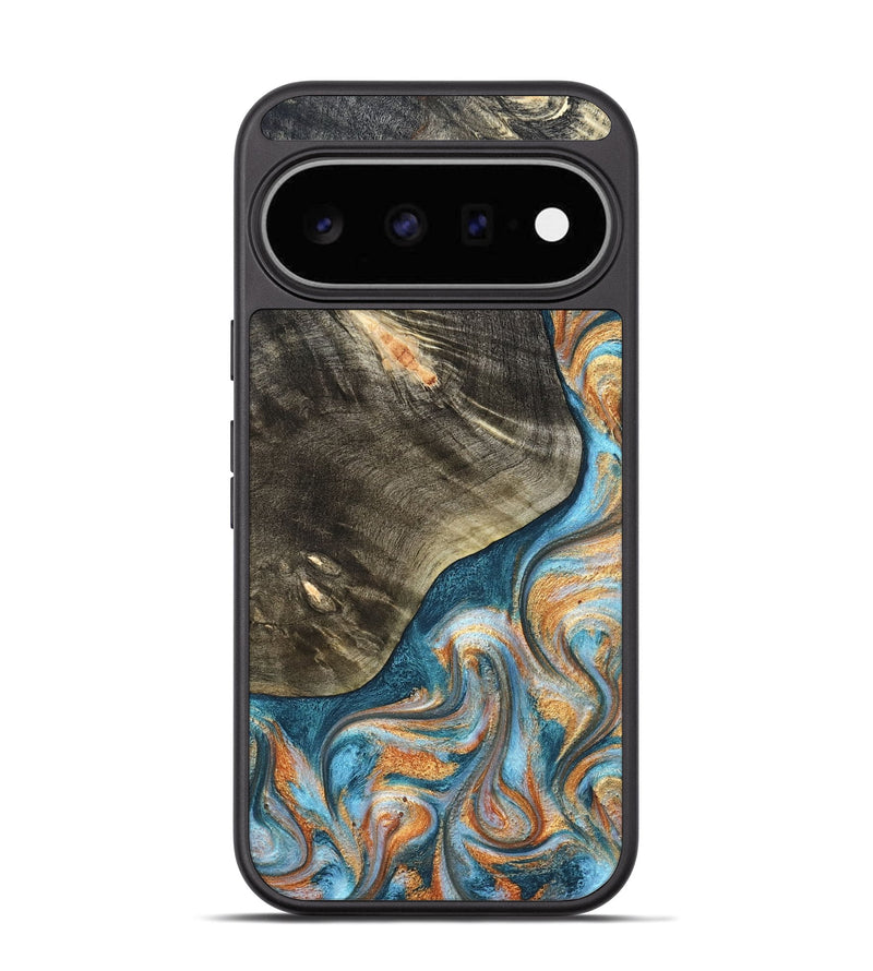 Pixel 11 Wood Phone Case - January (Teal & Gold, 822452)