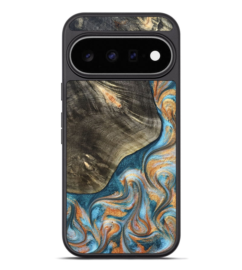 Pixel 11 Pro XL Wood Phone Case - January (Teal & Gold, 822452)