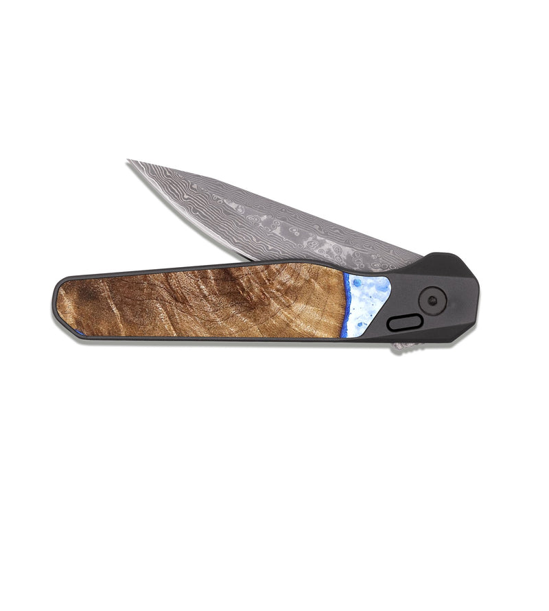 EDC Dark Damascus Wood Pocket Knife - Dalia (Coastal, 822516)