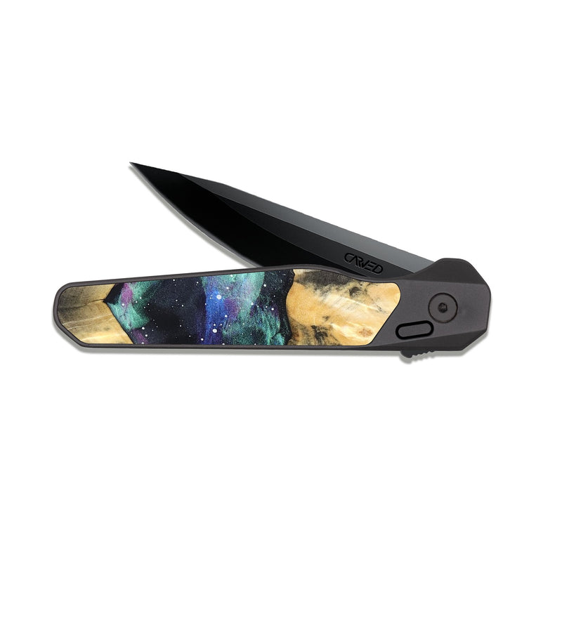 EDC Dark Slate Wood Pocket Knife - Nallely (Cosmos, 822560)