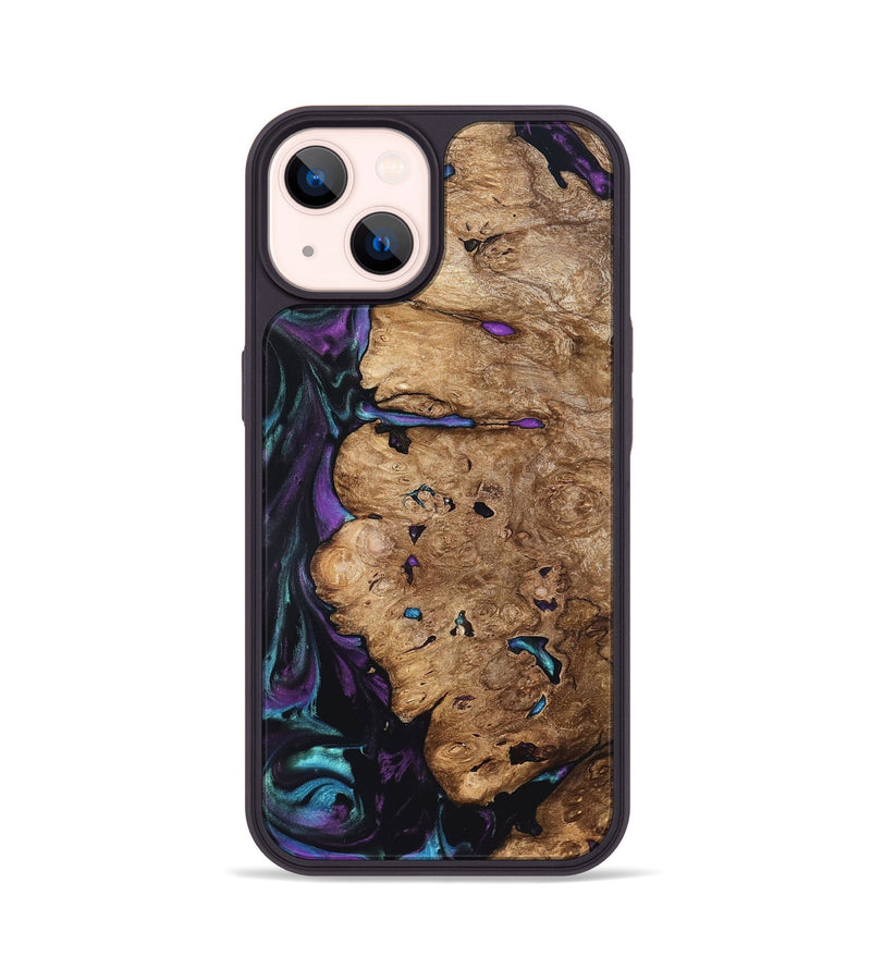 iPhone 14 Wood Phone Case - Lucille (Purple, 822592)