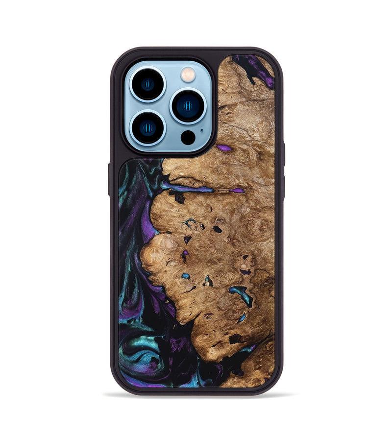 iPhone 14 Pro Wood Phone Case - Lucille (Purple, 822592)