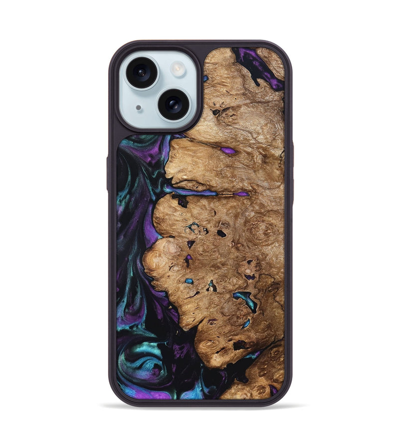 iPhone 15 Wood Phone Case - Lucille (Purple, 822592)