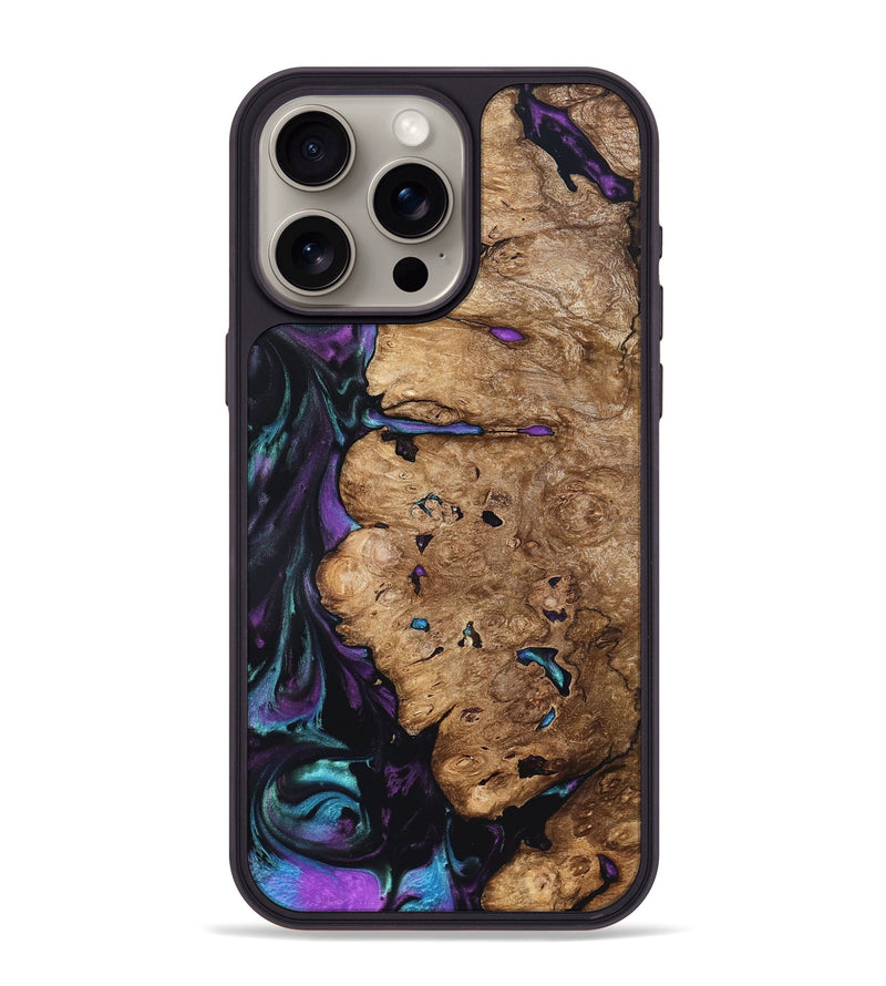 iPhone 15 Pro Max Wood Phone Case - Lucille (Purple, 822592)