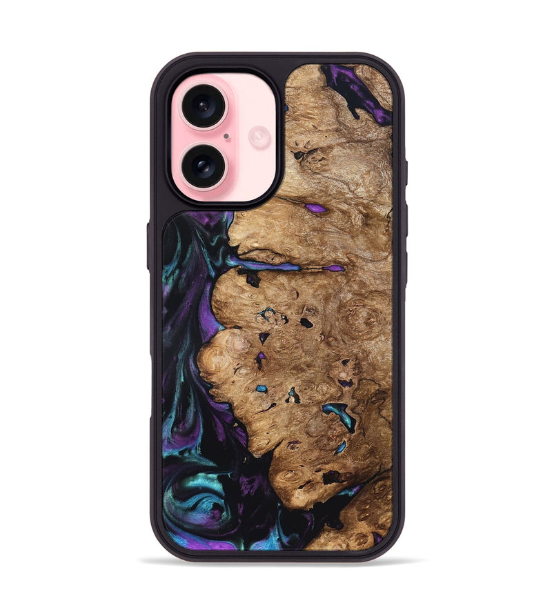 iPhone 16 Wood Phone Case - Lucille (Purple, 822592)