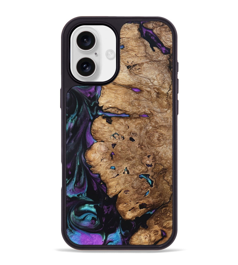 iPhone 16 Plus Wood Phone Case - Lucille (Purple, 822592)