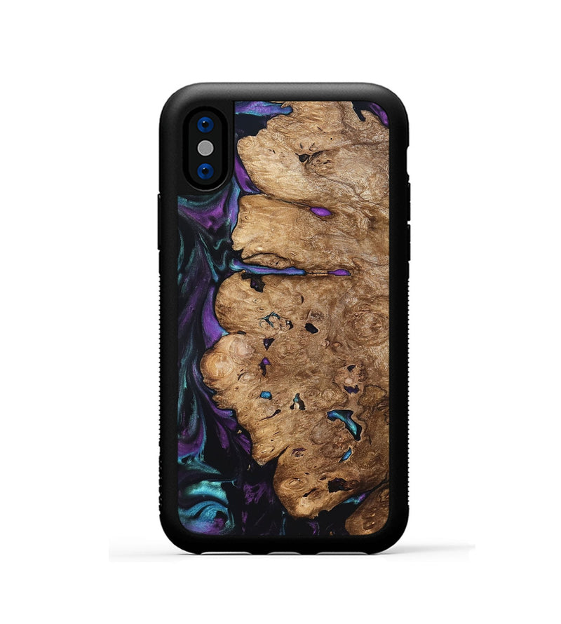 iPhone Xs Wood Phone Case - Lucille (Purple, 822592)