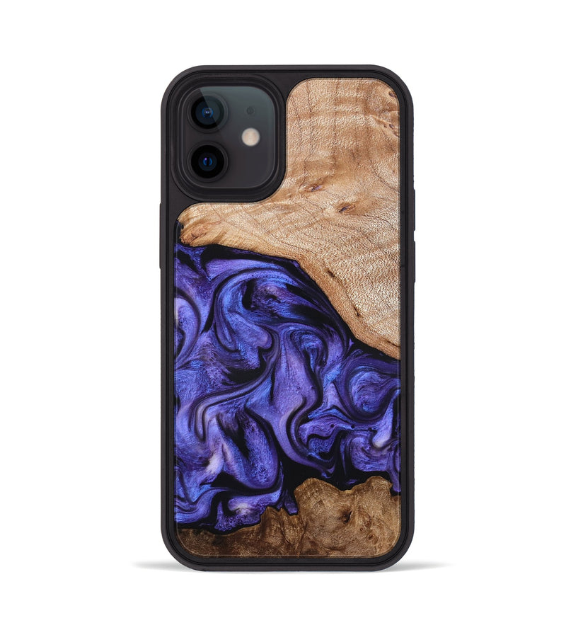 iPhone 12 Wood Phone Case - Marlena (Purple, 822593)