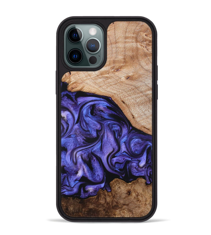 iPhone 12 Pro Max Wood Phone Case - Marlena (Purple, 822593)