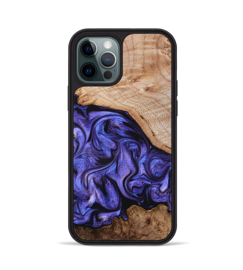 iPhone 12 Pro Wood Phone Case - Marlena (Purple, 822593)