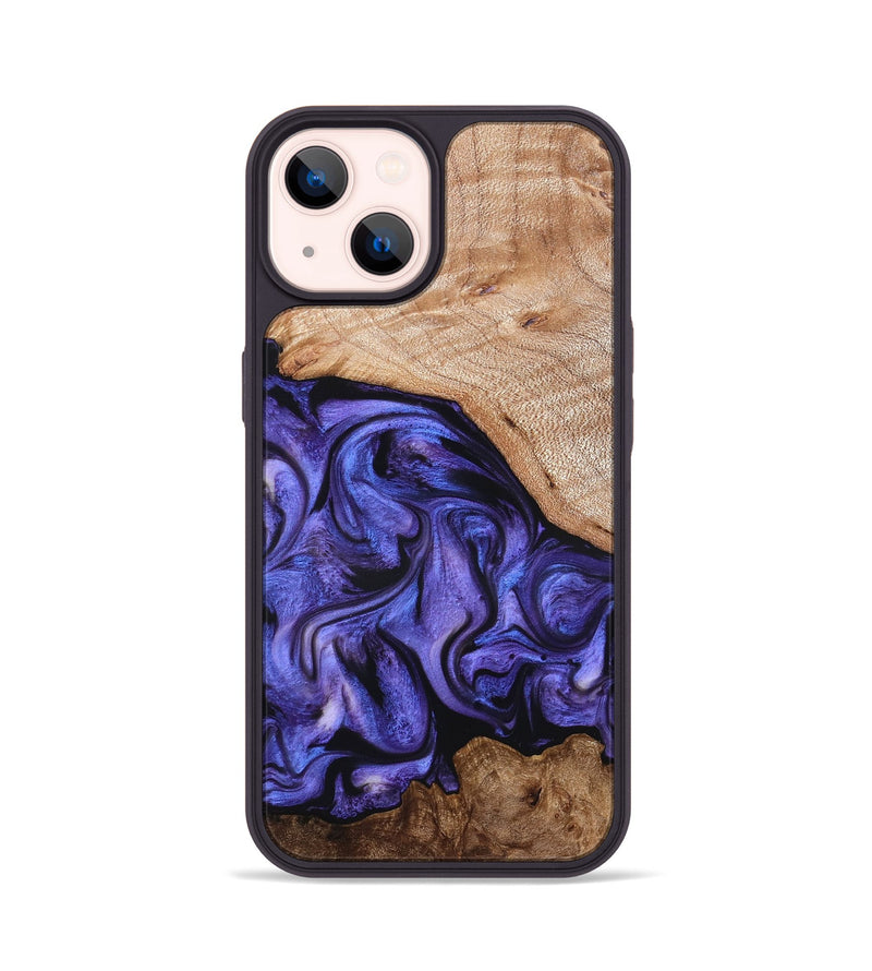 iPhone 14 Wood Phone Case - Marlena (Purple, 822593)