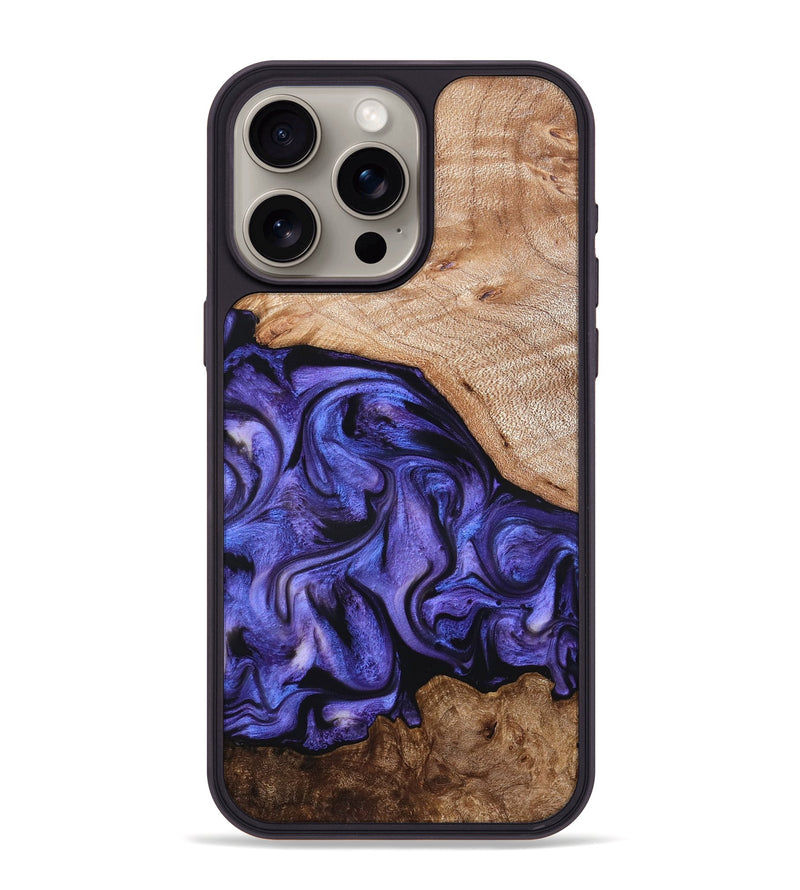 iPhone 15 Pro Max Wood Phone Case - Marlena (Purple, 822593)