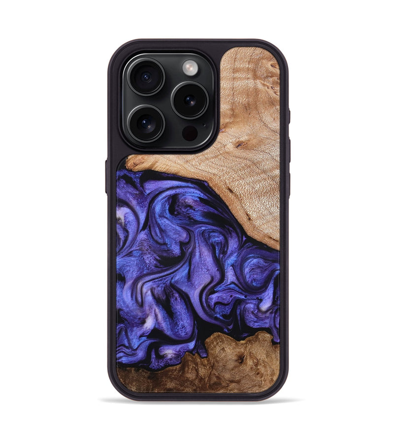 iPhone 15 Pro Wood Phone Case - Marlena (Purple, 822593)