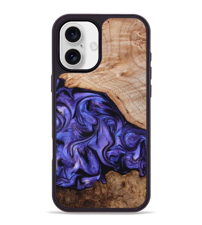iPhone 16 Plus Wood Phone Case - Marlena (Purple, 822593)