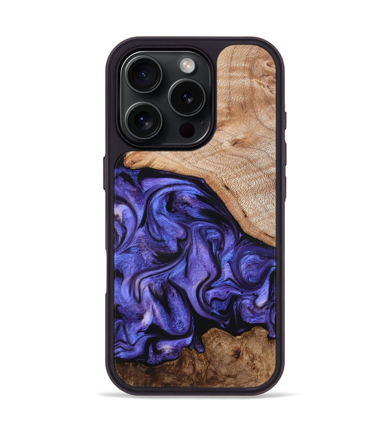 iPhone 16 Pro Wood Phone Case - Marlena (Purple, 822593)