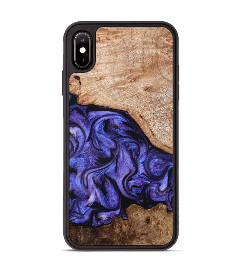 iPhone Xs Max Wood Phone Case - Marlena (Purple, 822593)