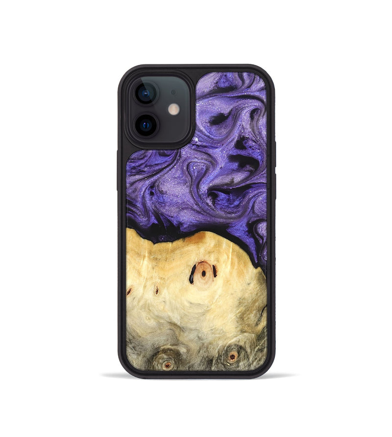 iPhone 12 mini Wood Phone Case - Olivia (Purple, 822594)