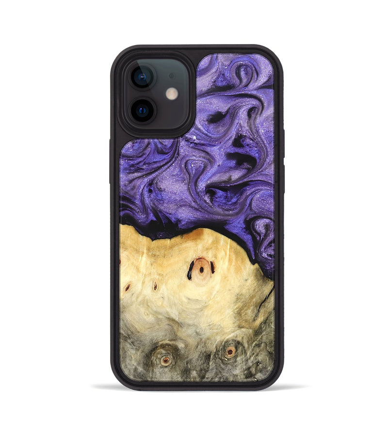 iPhone 12 Wood Phone Case - Olivia (Purple, 822594)