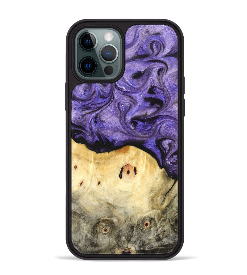 iPhone 12 Pro Max Wood Phone Case - Olivia (Purple, 822594)