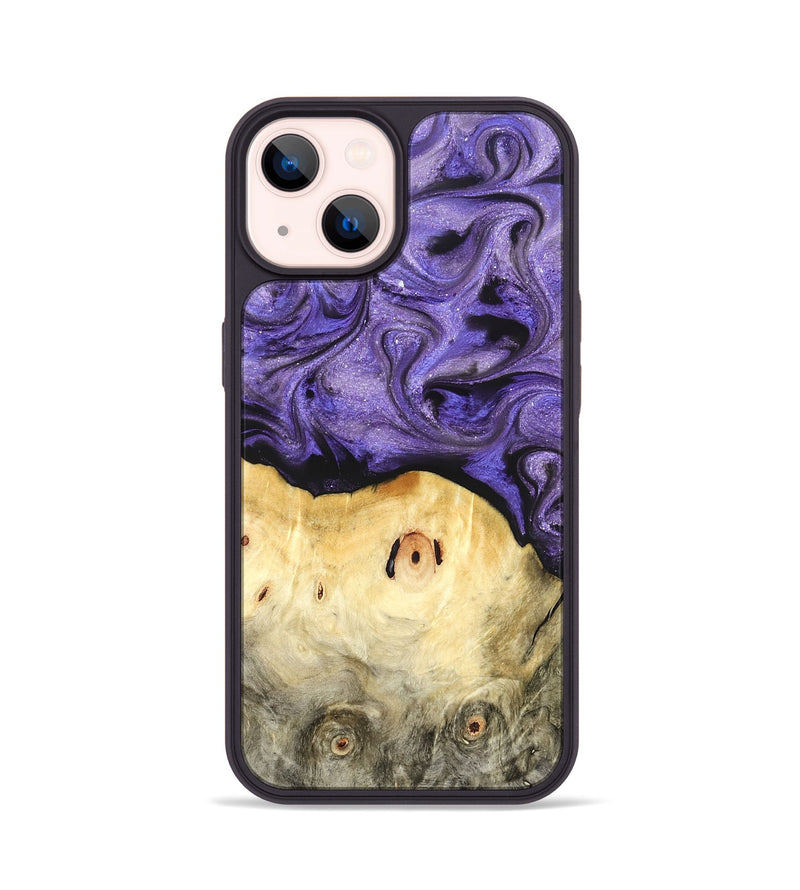 iPhone 14 Wood Phone Case - Olivia (Purple, 822594)