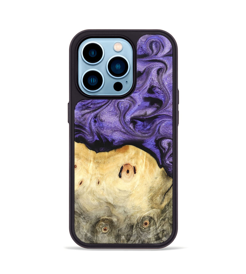 iPhone 14 Pro Wood Phone Case - Olivia (Purple, 822594)