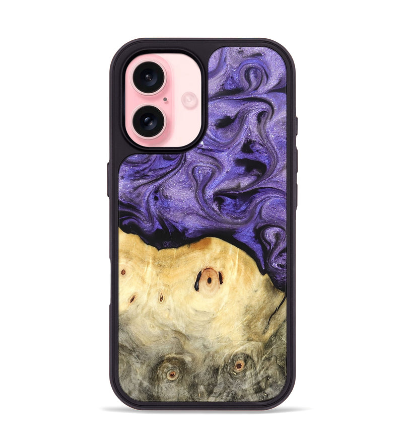 iPhone 16 Wood Phone Case - Olivia (Purple, 822594)