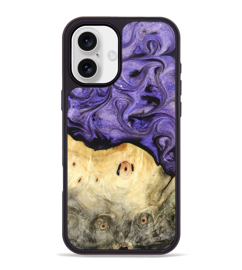 iPhone 16 Plus Wood Phone Case - Olivia (Purple, 822594)
