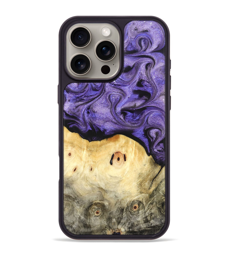 iPhone 16 Pro Max Wood Phone Case - Olivia (Purple, 822594)