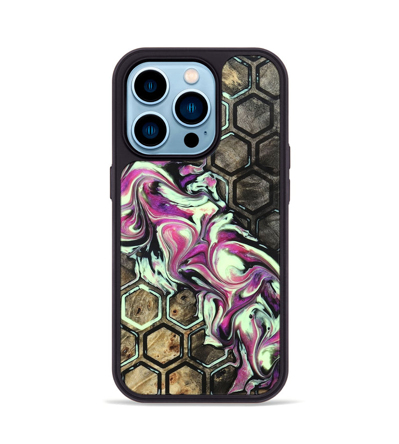 iPhone 14 Pro Wood Phone Case - Diann (Pattern, 822603)