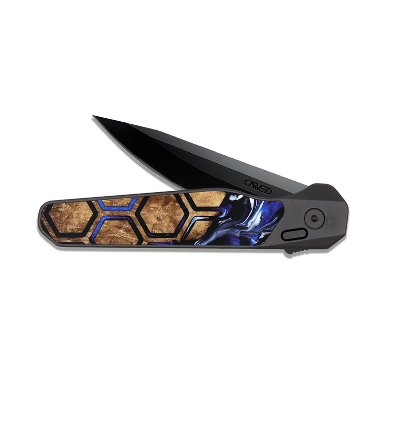 EDC Dark Slate Wood Pocket Knife - Ray (Pattern, 822618)