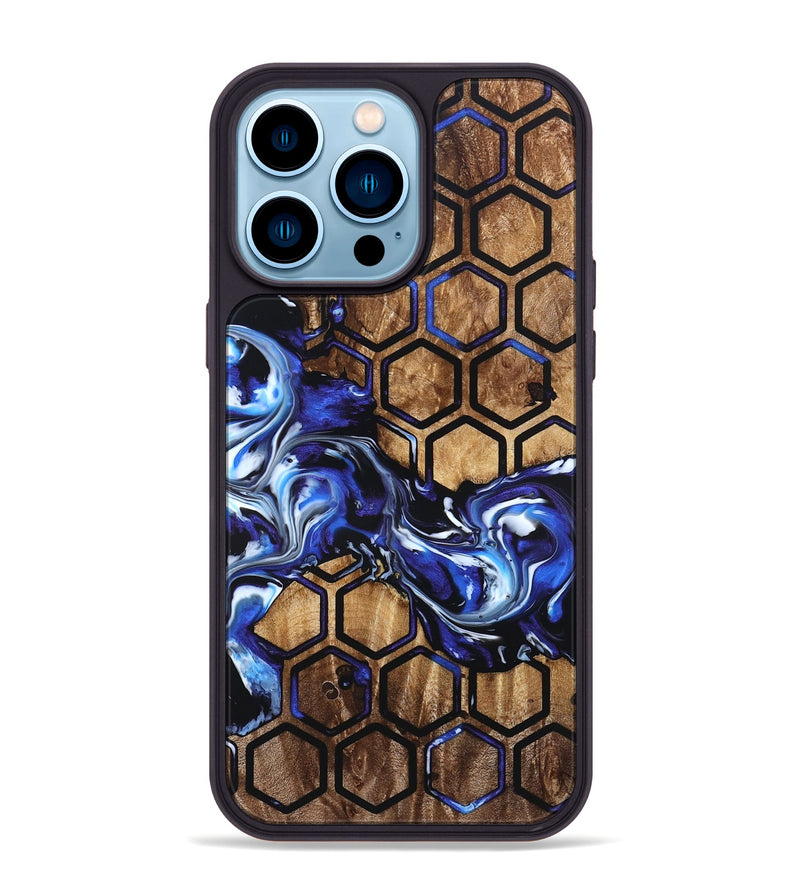iPhone 14 Pro Max Wood Phone Case - Ray (Pattern, 822618)