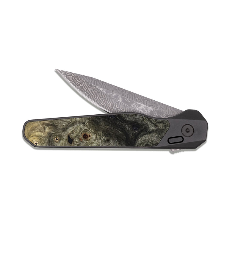 EDC Dark Damascus Wood Pocket Knife - Marla (Wood Burl, 822625)