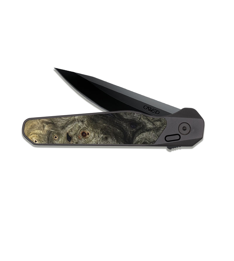 EDC Dark Slate Wood Pocket Knife - Marla (Wood Burl, 822625)
