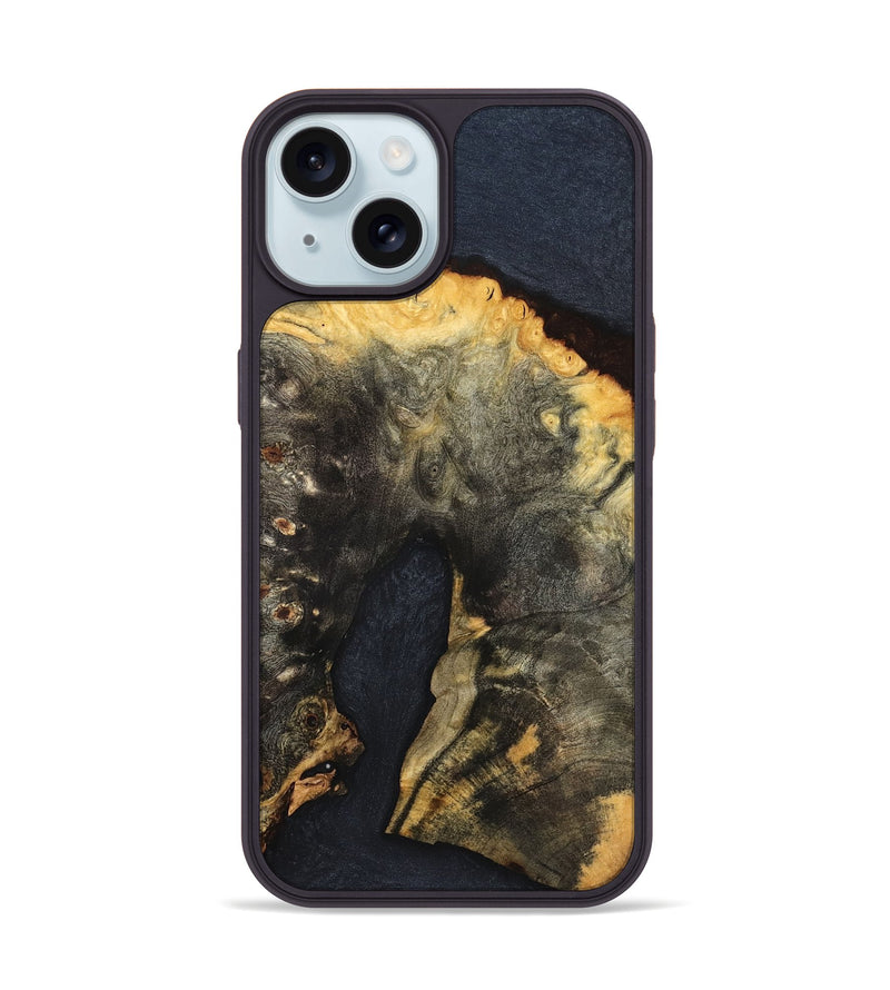 iPhone 15 Wood Phone Case - Tristen (Wood Burl, 822626)