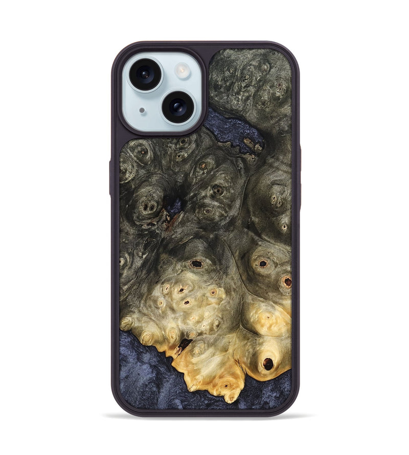 iPhone 15 Wood Phone Case - Rhys (Wood Burl, 822628)