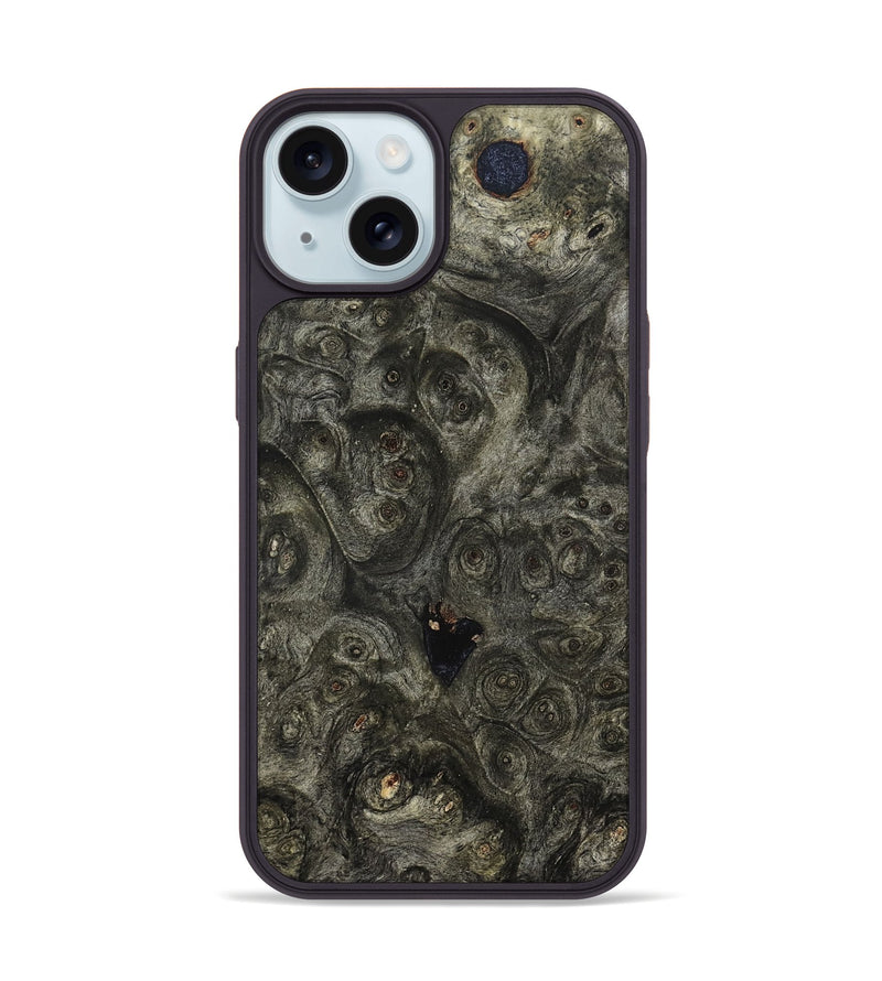 iPhone 15 Wood Phone Case - Kenji (Wood Burl, 822630)