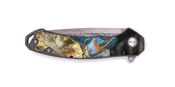 EDC Wood Pocket Knife - Westley (Teal & Gold, 822633)