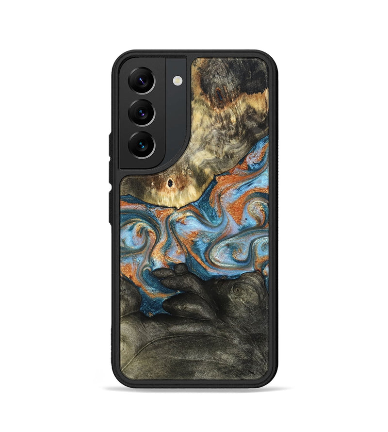 Galaxy S22 Wood Phone Case - Westley (Teal & Gold, 822633)