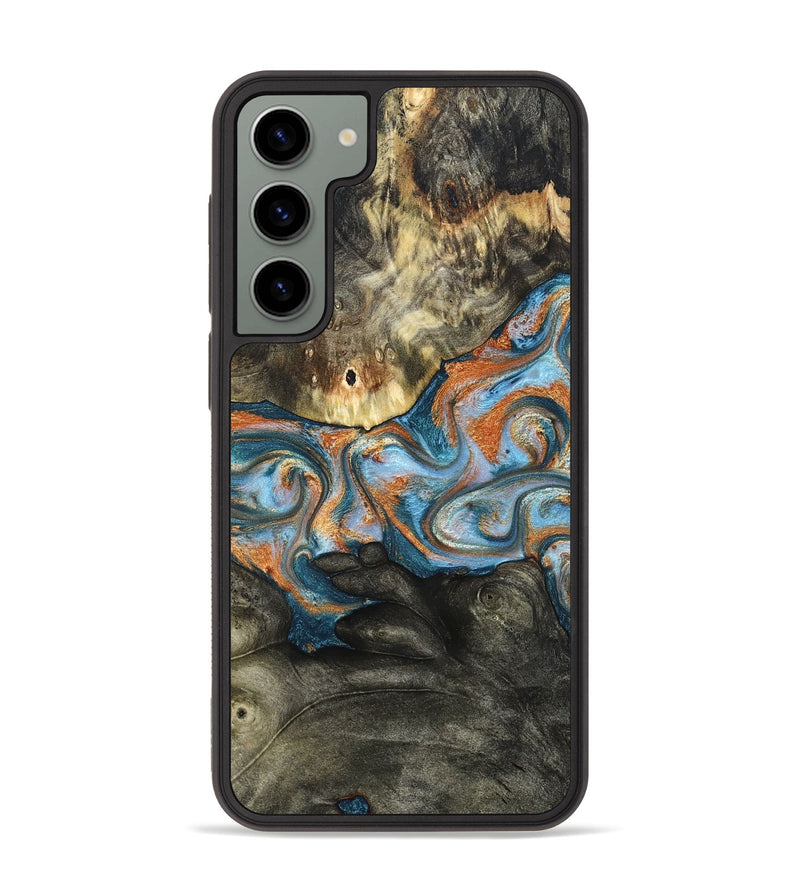 Galaxy S23 Plus Wood Phone Case - Westley (Teal & Gold, 822633)