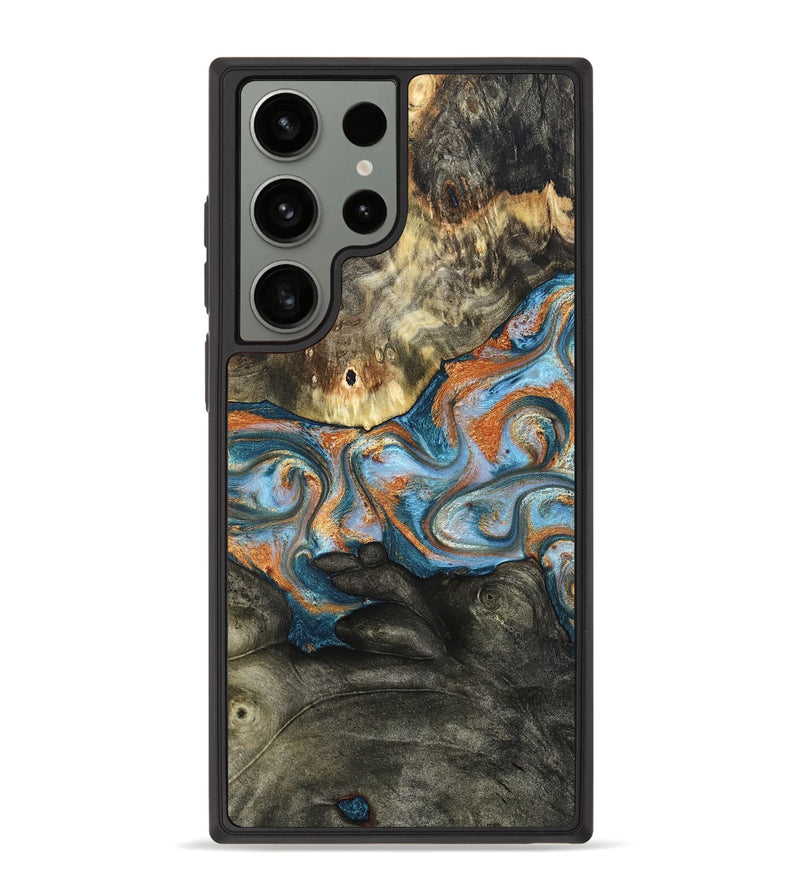 Galaxy S23 Ultra Wood Phone Case - Westley (Teal & Gold, 822633)